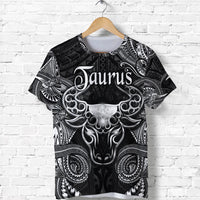 Custom Taurus Zodiac Polynesian T Shirt Unique Style Black LT8 - Wonder Print Shop
