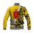 Custom Personalised Tonga Terra Marique Baseball Jacket Gold Polynesian Minimalist Style LT9 - Wonder Print Shop