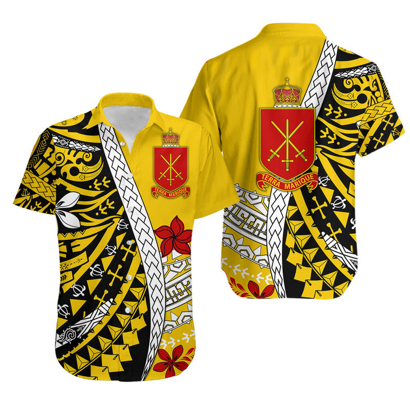 tonga-terra-marique-hawaiian-shirt-gold-polynesian-minimalist-style