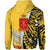 Custom Personalised Tonga Terra Marique Hoodie Gold Polynesian Minimalist Style - Wonder Print Shop