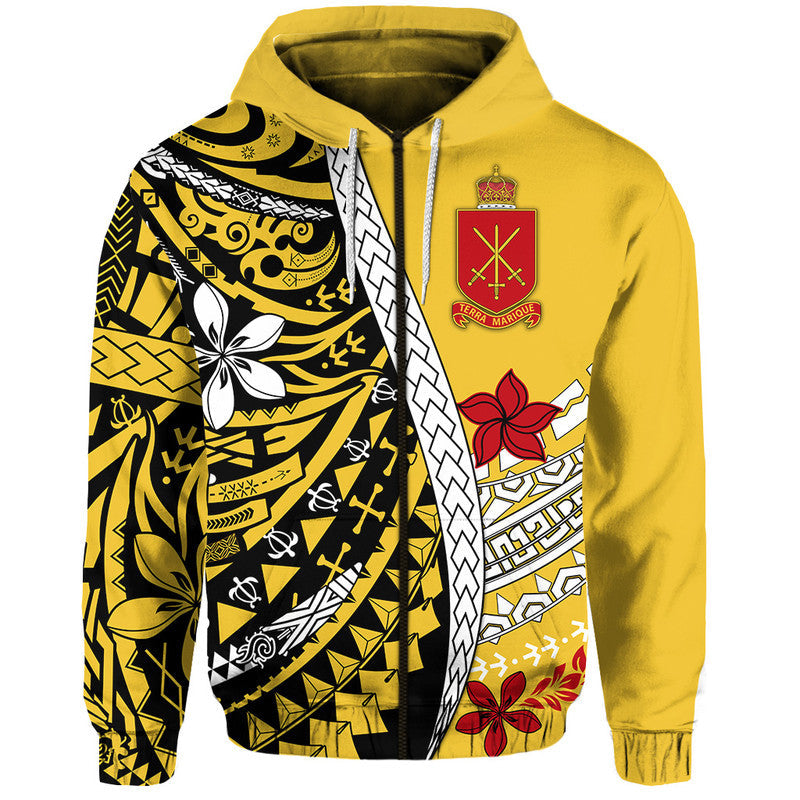 Tonga Terra Marique Hoodie Gold Polynesian Minimalist Style - Wonder Print Shop