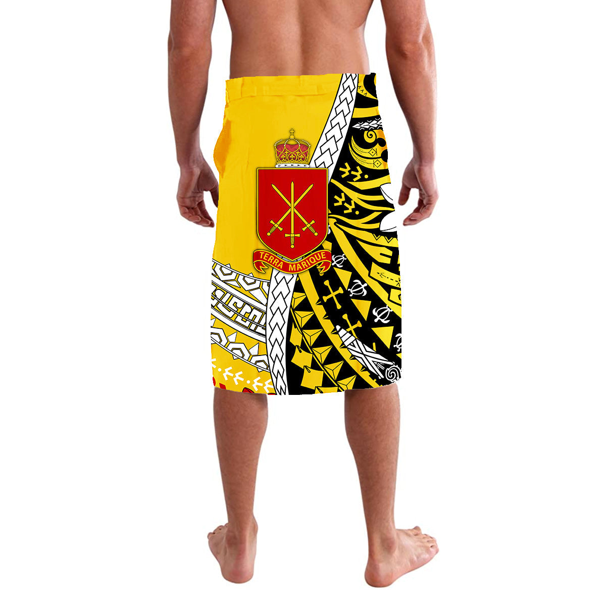 Tonga Terra Marique Lavalava Gold Polynesian Minimalist Style - Wonder Print Shop