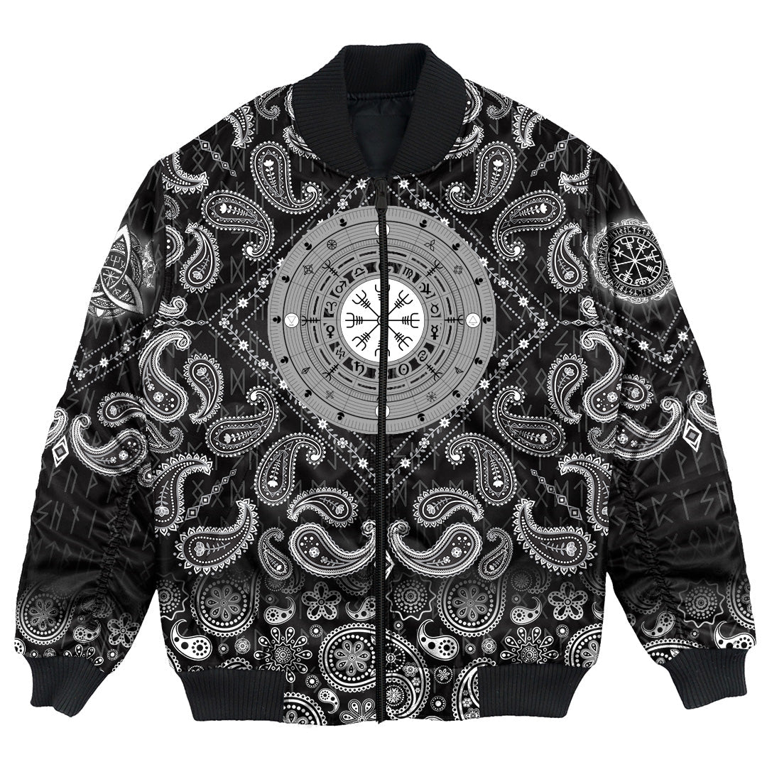 Viking Bomber Jacket The Compass with Bandana Paisley Style RLT12 - Wonder Print Shop