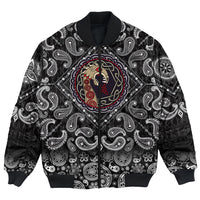 Viking Bomber Jacket The Nasal Figure Of The Ship Drakkar In The Form Of Dragon with Bandana Paisley Style RLT12 - Wonder Print Shop