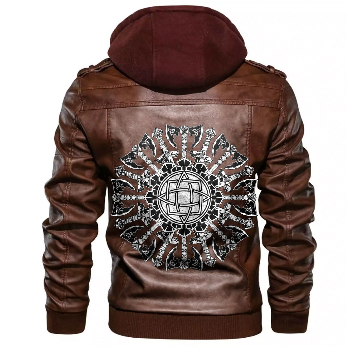 Viking The Poleaxe and Sword Leather Jacket RLT12 - Wonder Print Shop