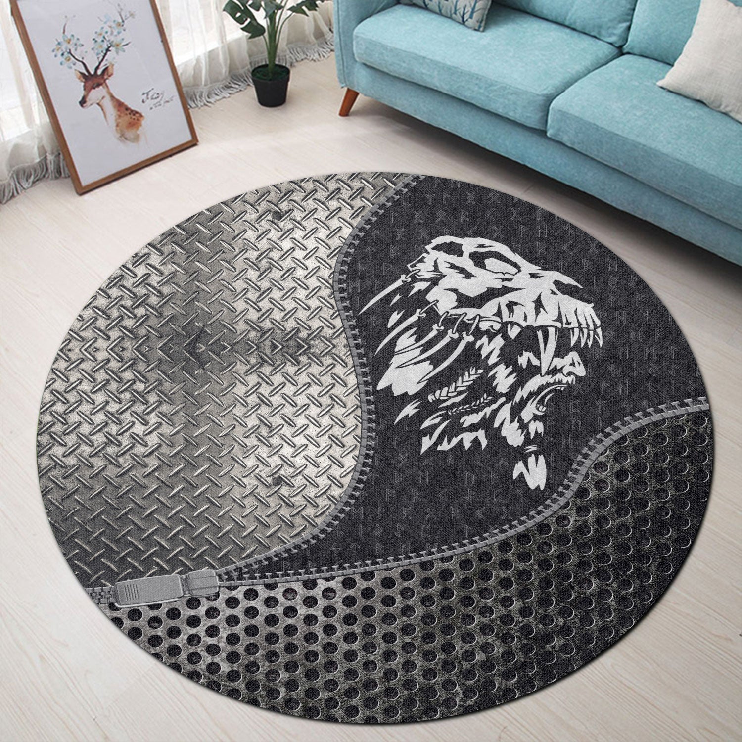 viking-carpet-the-shaman-in-skull-of-an-animal-round-carpet