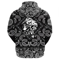Viking Hoodie The Shaman In Skull Of An Animal with Bandana Paisley Style RLT12 - Wonder Print Shop