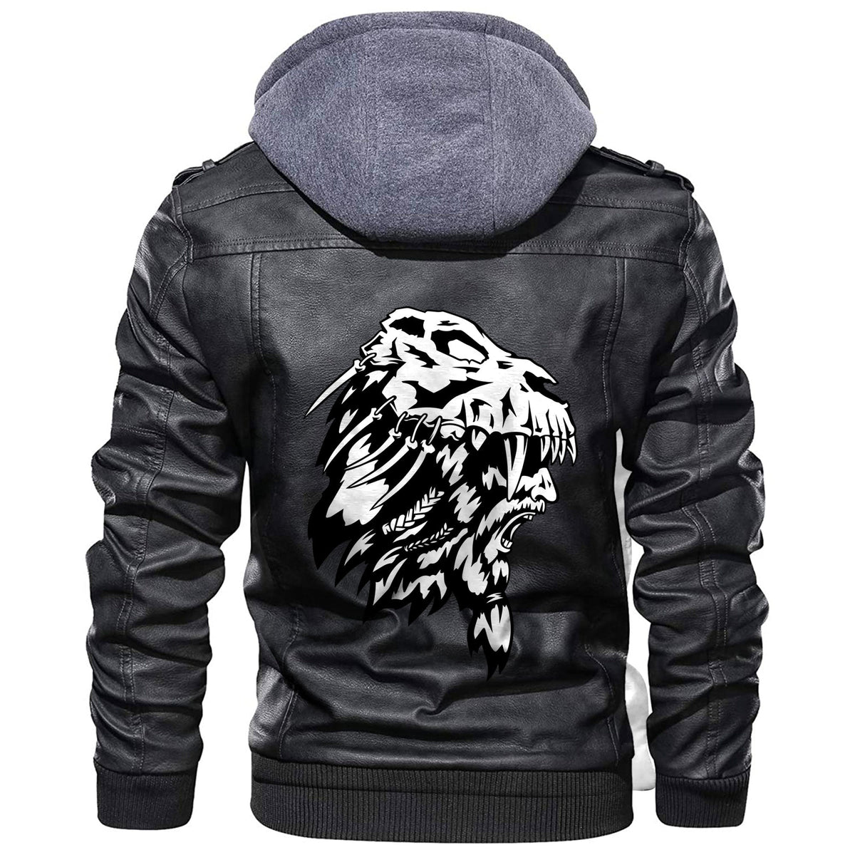 Viking The A Shaman In A Skull Of An Animal Leather Jacket RLT12 - Wonder Print Shop