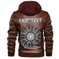 (Custom) Wonder Print Shop - The Poleaxe and Sword Leather Jacket RLT12 - Wonder Print Shop