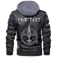 (Custom) Wonder Print Shop - The Spear Of The God Odin Gungnir Two Ravens Leather Jacket RLT12 - Wonder Print Shop
