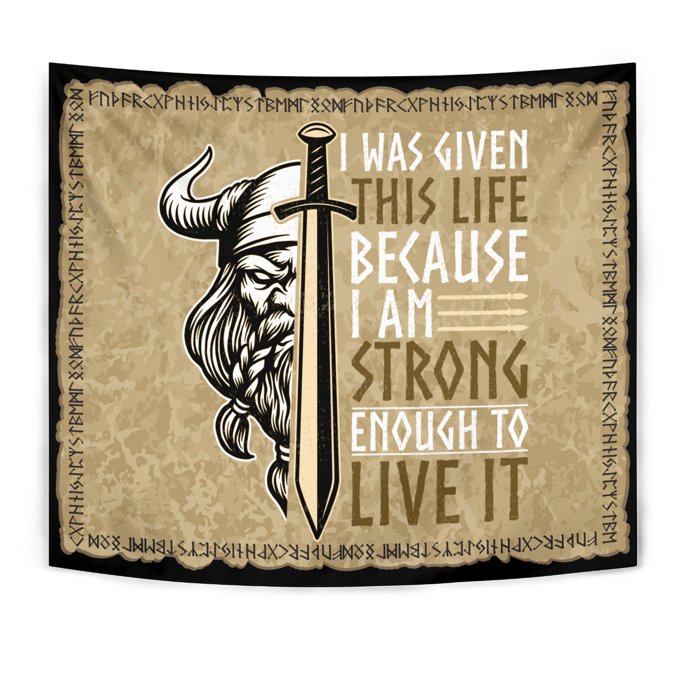 Viking Tapestry - This Life Strong Live It RLT12 - Wonder Print Shop