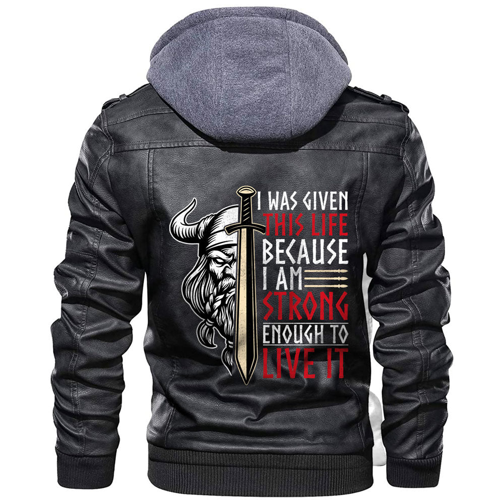 Viking Jacket This Life Strong Live It Leather Jacket RLT12 - Wonder Print Shop