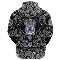 Viking Hoodie Thors Hammer Tattoo Axe Warrior Fox Celtic Style with Bandana Paisley Style RLT12 - Wonder Print Shop