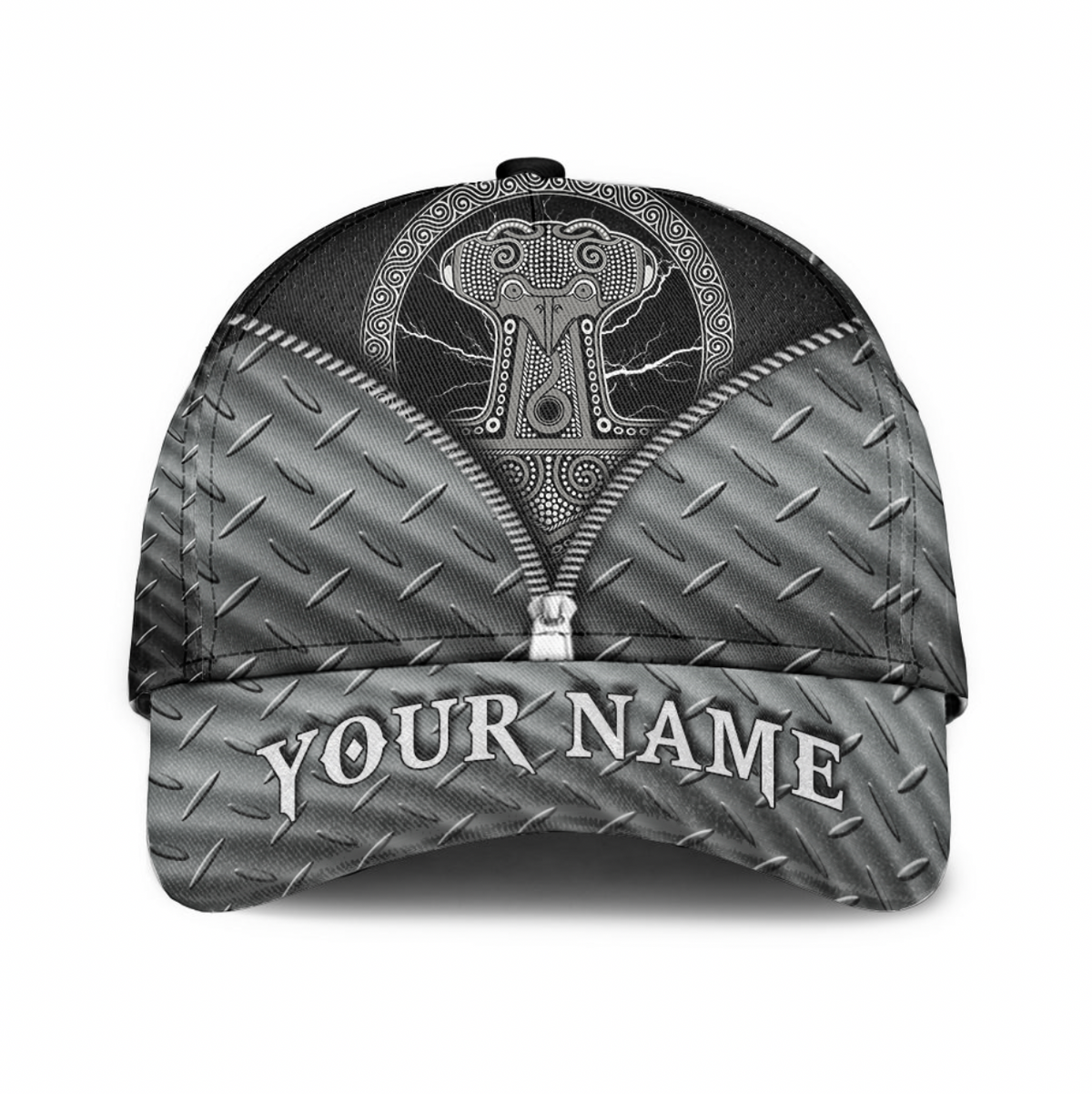 custom-viking-classic-cap-thors-hammer-mjollnir-against-the-backdrop-of-the-glittering-lightning-classic-cap