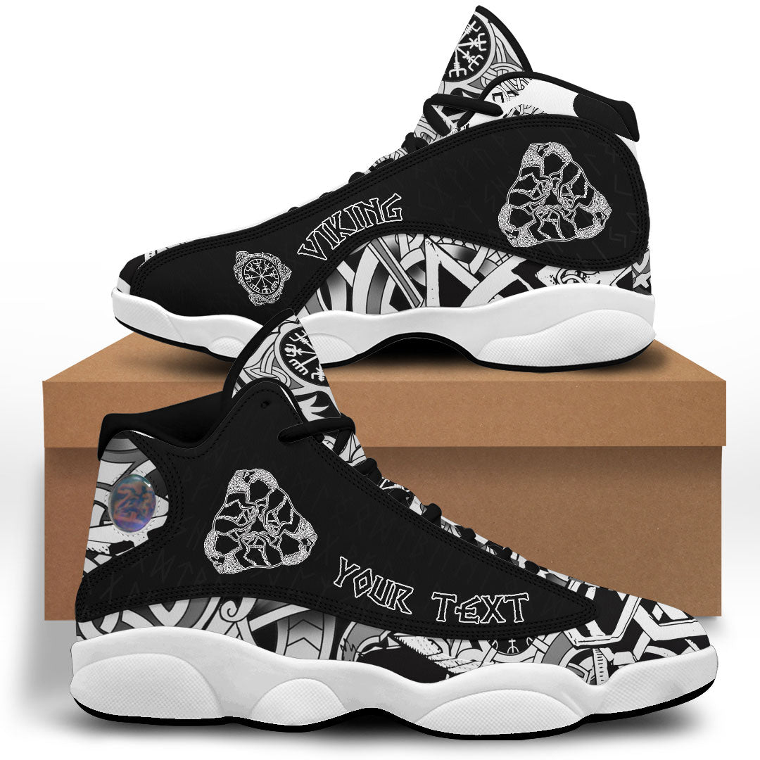 custom-viking-three-wolves-fantasy-ornament-black-and-white-sneakers-j13