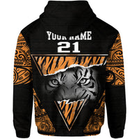Custom Personalised Papua New Guinea Lae Snax Tigers Hoodie Polynesian Tiger Face - Wonder Print Shop