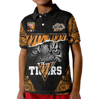 Papua New Guinea Lae Snax Tigers Polo Shirt Polynesian Tiger Face - Wonder Print Shop