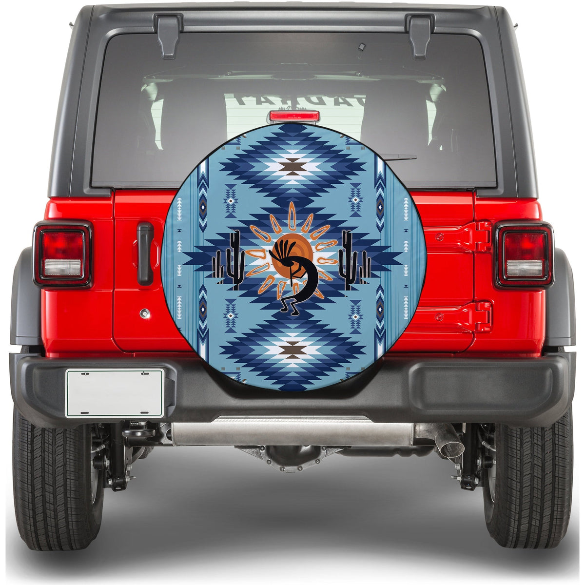 Native American Spare Tire Cover Kokopelli Mix Navajo Pattern - Wonder Print Shop