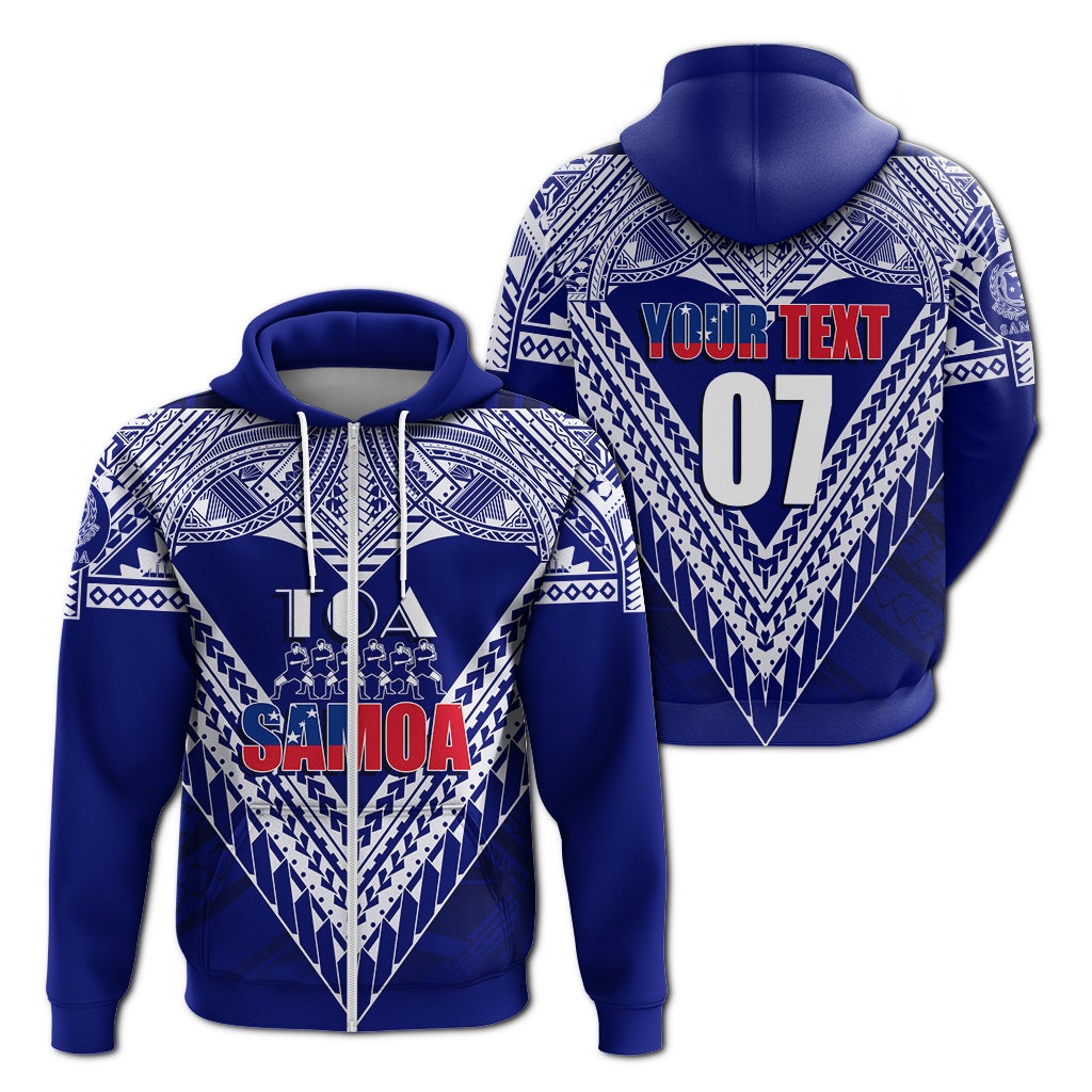 Custom Toa Samoa RLS Warriors Siva Tau Zip Up Hoodie - Wonder Print Shop