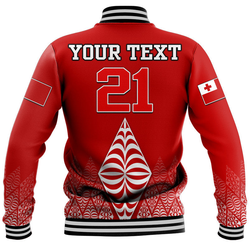 Custom Personalised Mate Ma'a Tonga Rugby Baseball Jacket Tongan Kupesi Ngatu Style LT9 - Wonder Print Shop