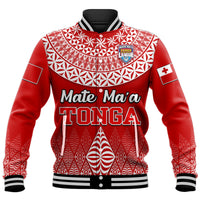Mate Ma'a Tonga Rugby Baseball Jacket Tongan Kupesi Ngatu Style LT9 - Wonder Print Shop