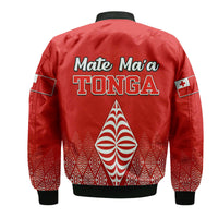 Mate Ma'a Tonga Rugby Bomber Jacket Tongan Kupesi Ngatu Style LT9 - Wonder Print Shop