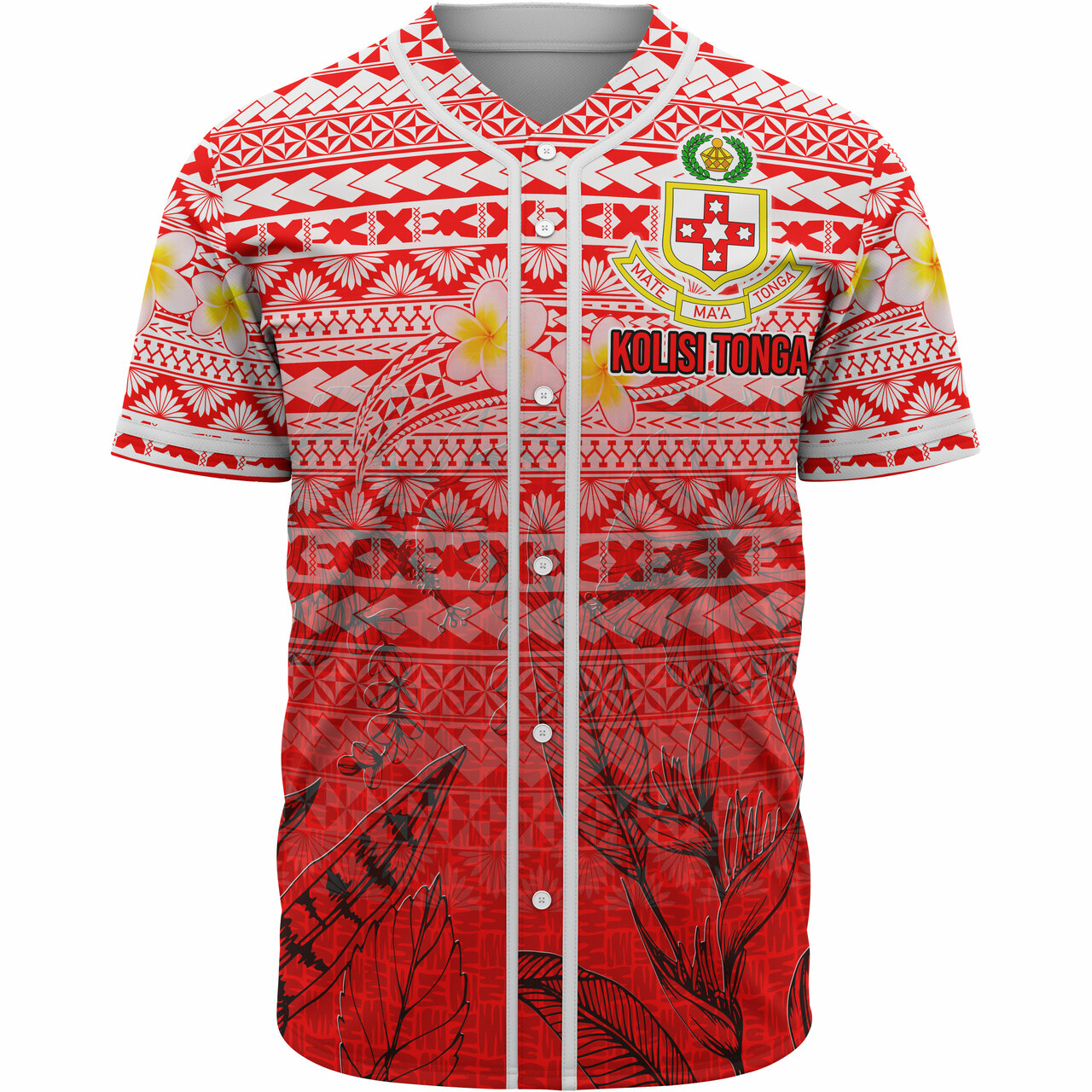 tonga-custom-personalised-baseball-shirt-kolisi-tonga-with-tropical-flowers