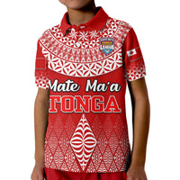 Custom Mate Maa Tonga Rugby Polo Shirt Tongan Kupesi Ngatu Style - Wonder Print Shop