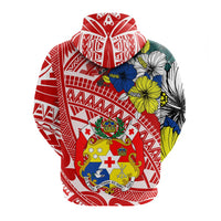 Tonga Hoodie Polynesian Pattern Red Color - Wonder Print Shop