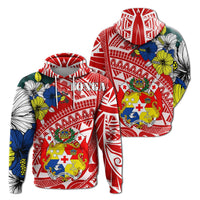 Tonga Hoodie Polynesian Pattern Red Color - Wonder Print Shop
