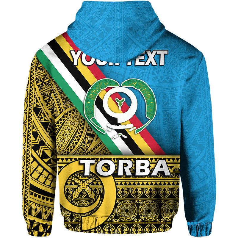 Custom Personalised Vanuatu Torba Province Day Hoodie Torba Flag Color Style - Wonder Print Shop