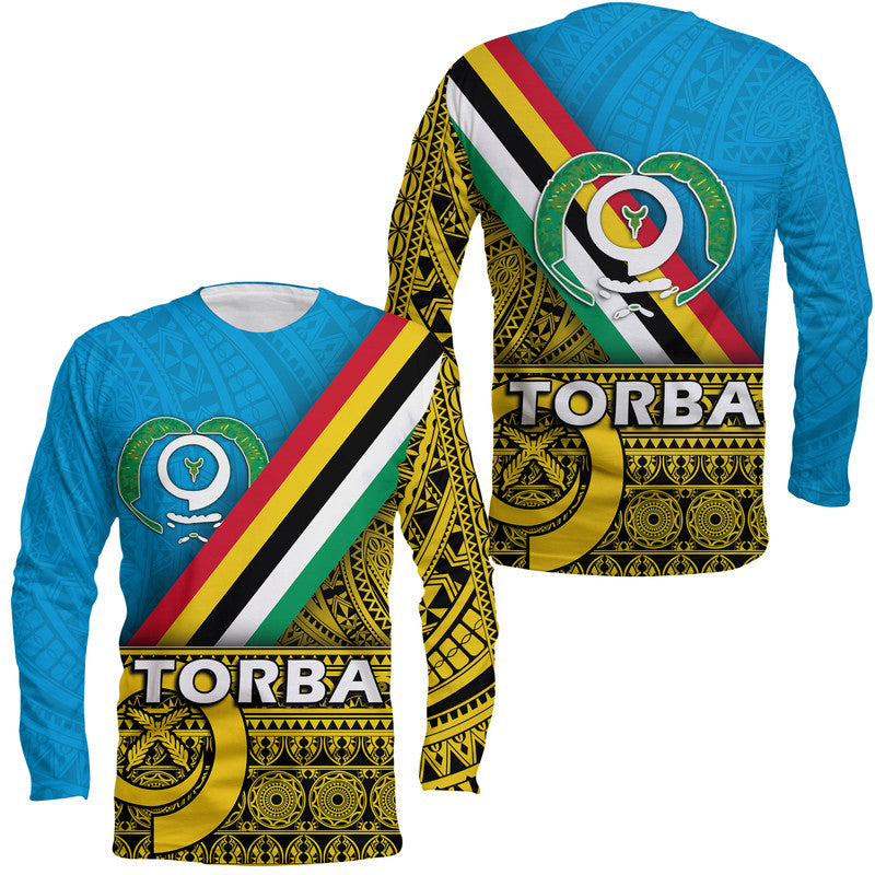Vanuatu Torba Province Day Long Sleeve Shirt Torba Flag Color Style - Wonder Print Shop