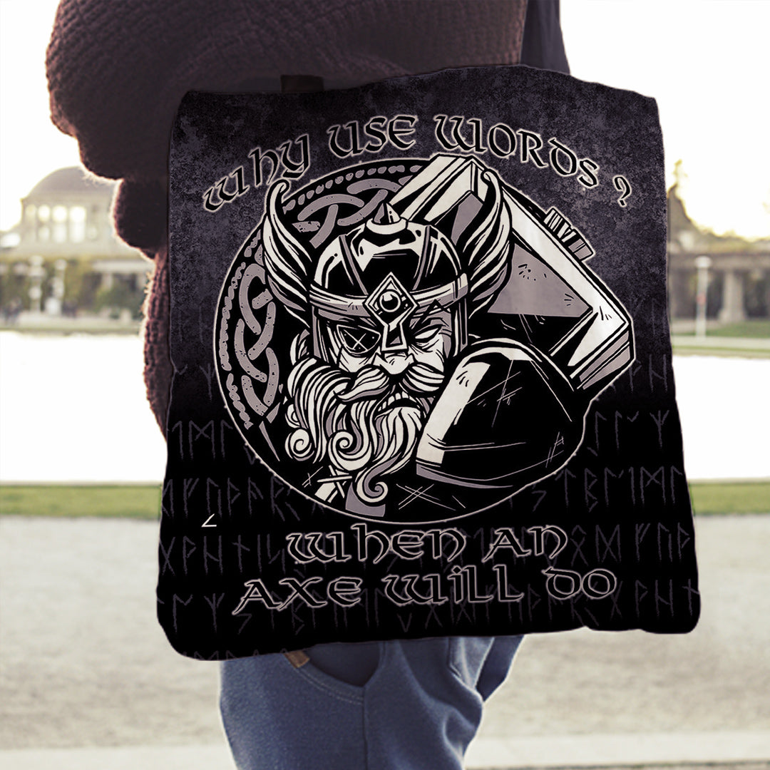 viking-tote-bag-why-use-words-when-an-axe-will-do-tote-bag