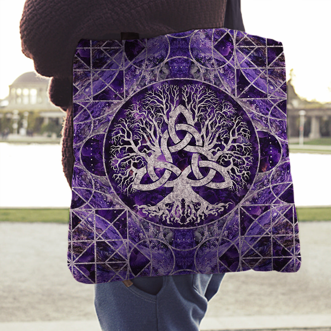 viking-tote-bag-tree-of-life-with-triquetra-amethyst-and-silver-tote-bag