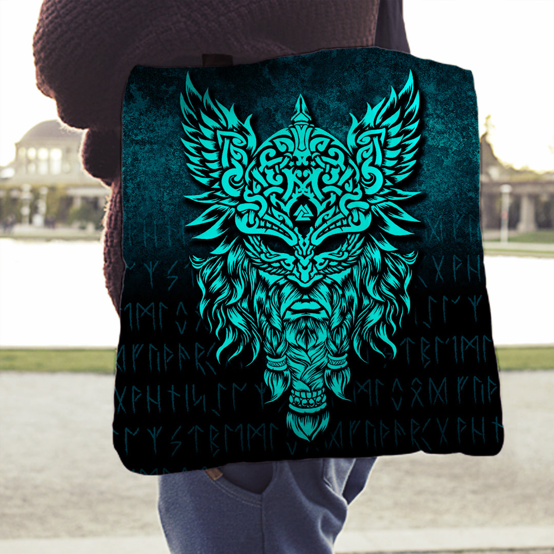 viking-tote-bag-odin-the-allfather-asgard-god-and-chief-of-aesir-cyan-version-tote-bag
