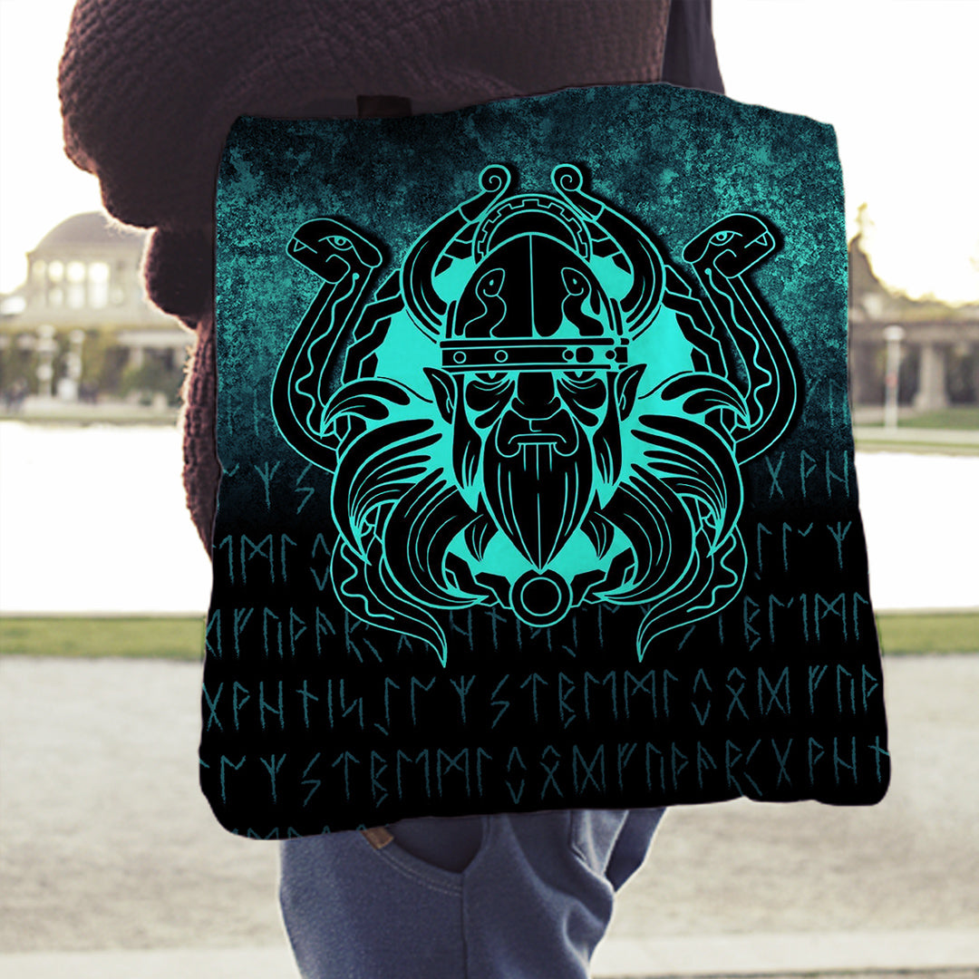 viking-tote-bag-nordic-warrior-valhalla-norse-cyan-version-tote-bag