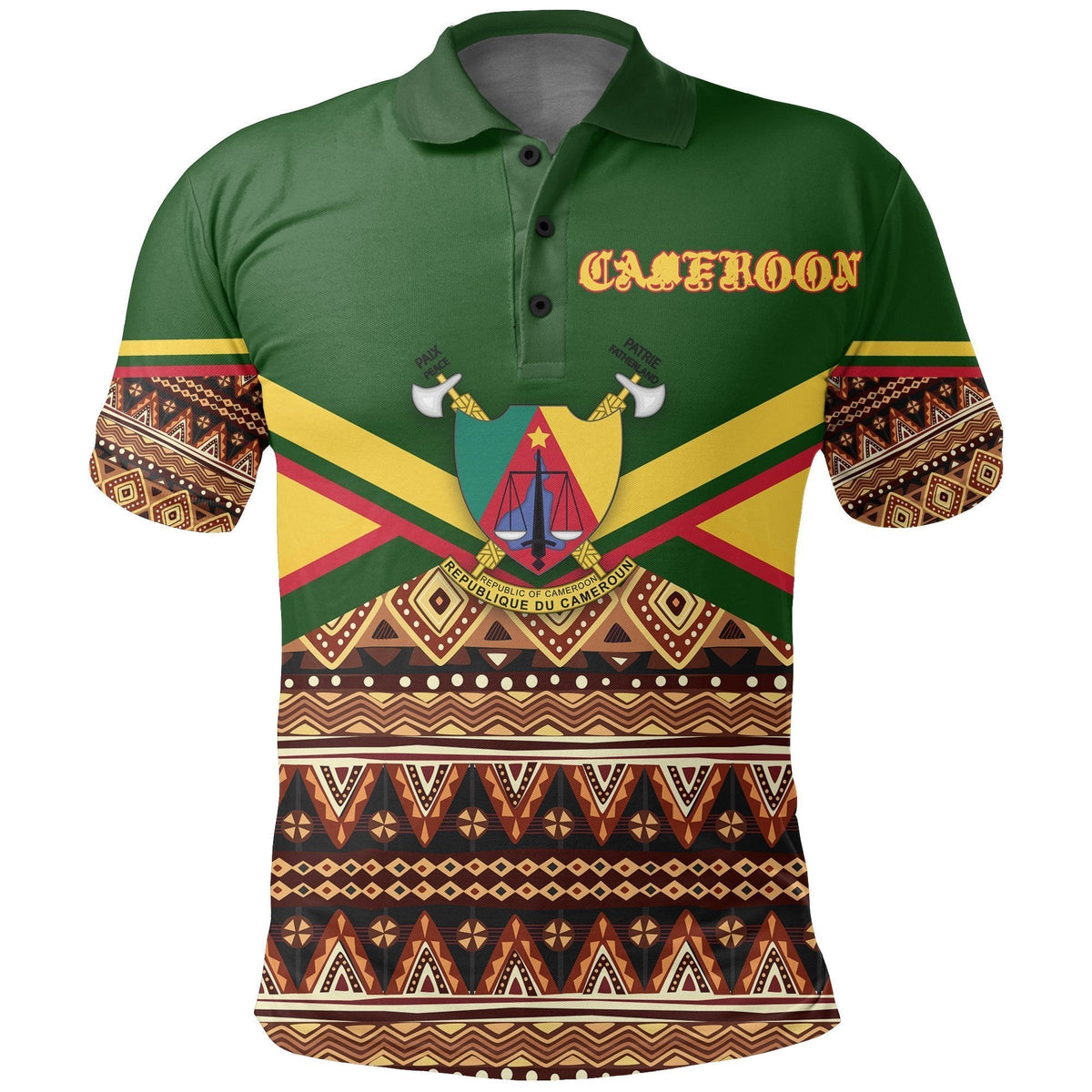 African Golf Shirts Cameroon Polo Shirt - Wonder Print Shop