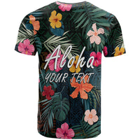 Custom Hawaii T Shirt Tribal Elements And Hibiscus Version - Wonder Print Shop