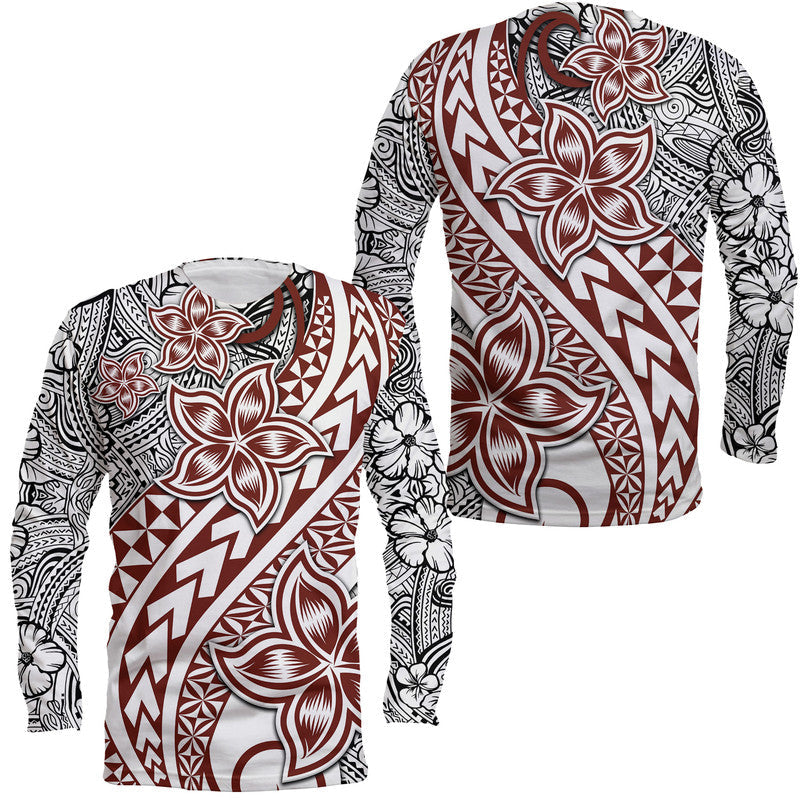 Traditional Polynesian Tribal Tattoo Retro Long Sleeve Shirt - Wonder Print Shop