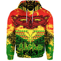 Custom Hawaiian Tribal Kanaka Maoli Hoodie Reggae Polynesian Version - Wonder Print Shop