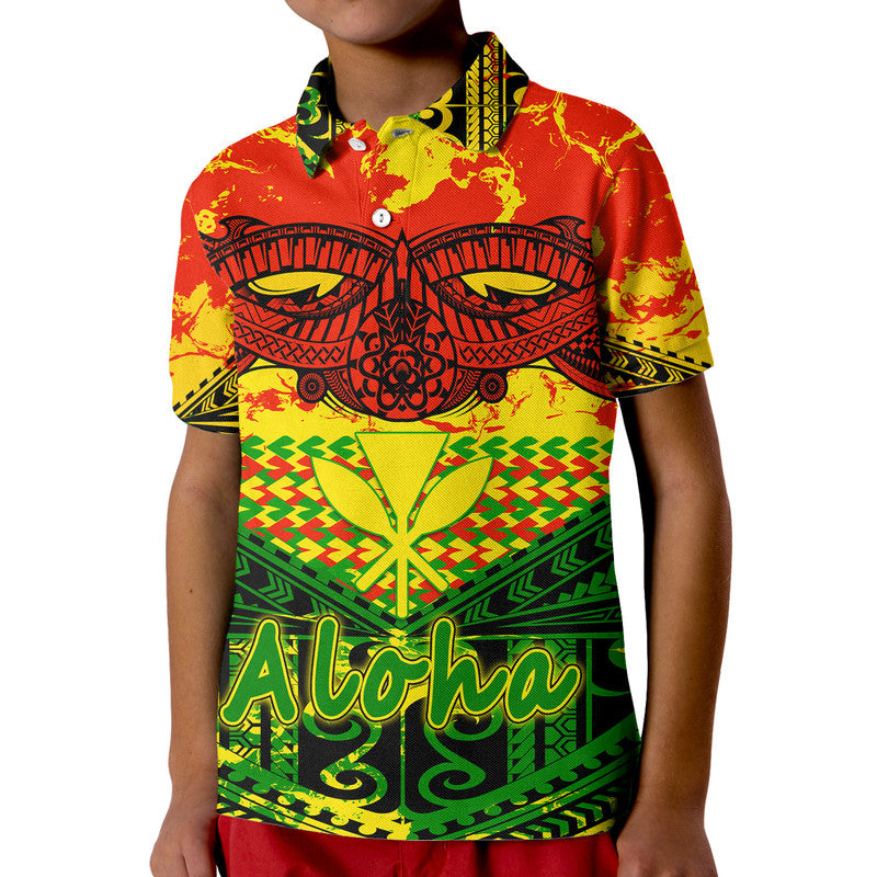 Hawaiian Tribal Kanaka Maoli Polo Shirt Reggae Polynesian Version - Wonder Print Shop