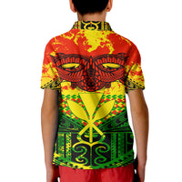 Hawaiian Tribal Kanaka Maoli Polo Shirt Reggae Polynesian Version - Wonder Print Shop