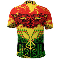 Hawaiian Tribal Kanaka Maoli Polo Shirt Reggae Polynesian Version - Wonder Print Shop