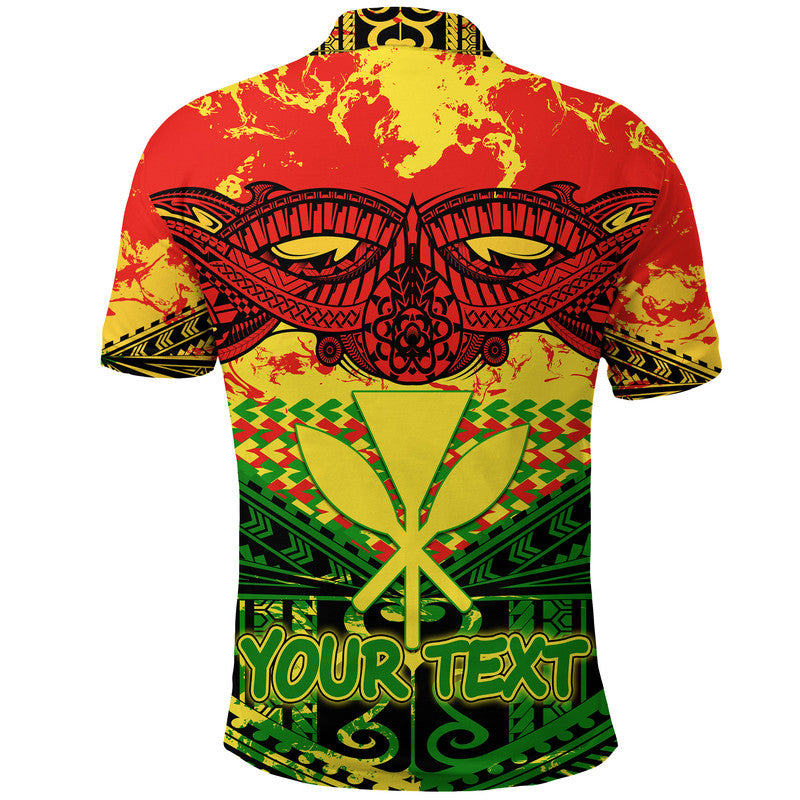 Custom Hawaiian Tribal Kanaka Maoli Polo Shirt Reggae Polynesian Version - Wonder Print Shop