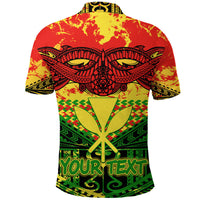 Custom Hawaiian Tribal Kanaka Maoli Polo Shirt Reggae Polynesian Version - Wonder Print Shop
