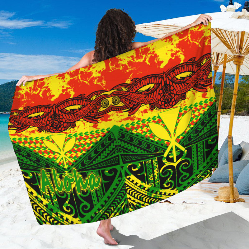 Hawaiian Tribal Kanaka Maoli Sarong Reggae Polynesian Version - Wonder Print Shop