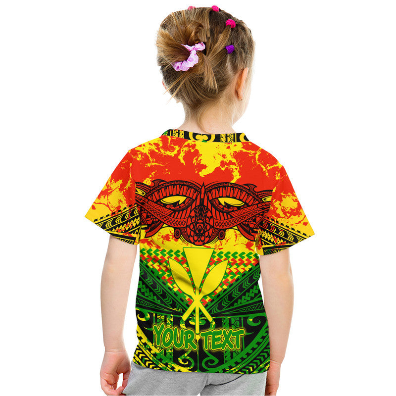 Custom Hawaiian Tribal Kanaka Maoli T Shirt Reggae Polynesian Version - Wonder Print Shop