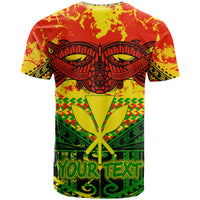 Custom Hawaiian Tribal Kanaka Maoli T Shirt Reggae Polynesian Version - Wonder Print Shop