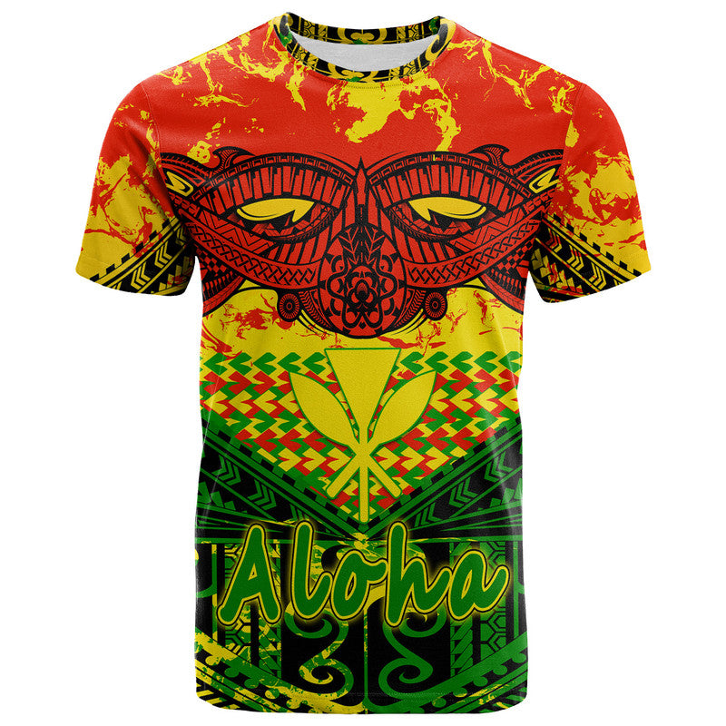 Hawaiian Tribal T Shirt Kanaka Maoli Reggae Polynesian Version - Wonder Print Shop