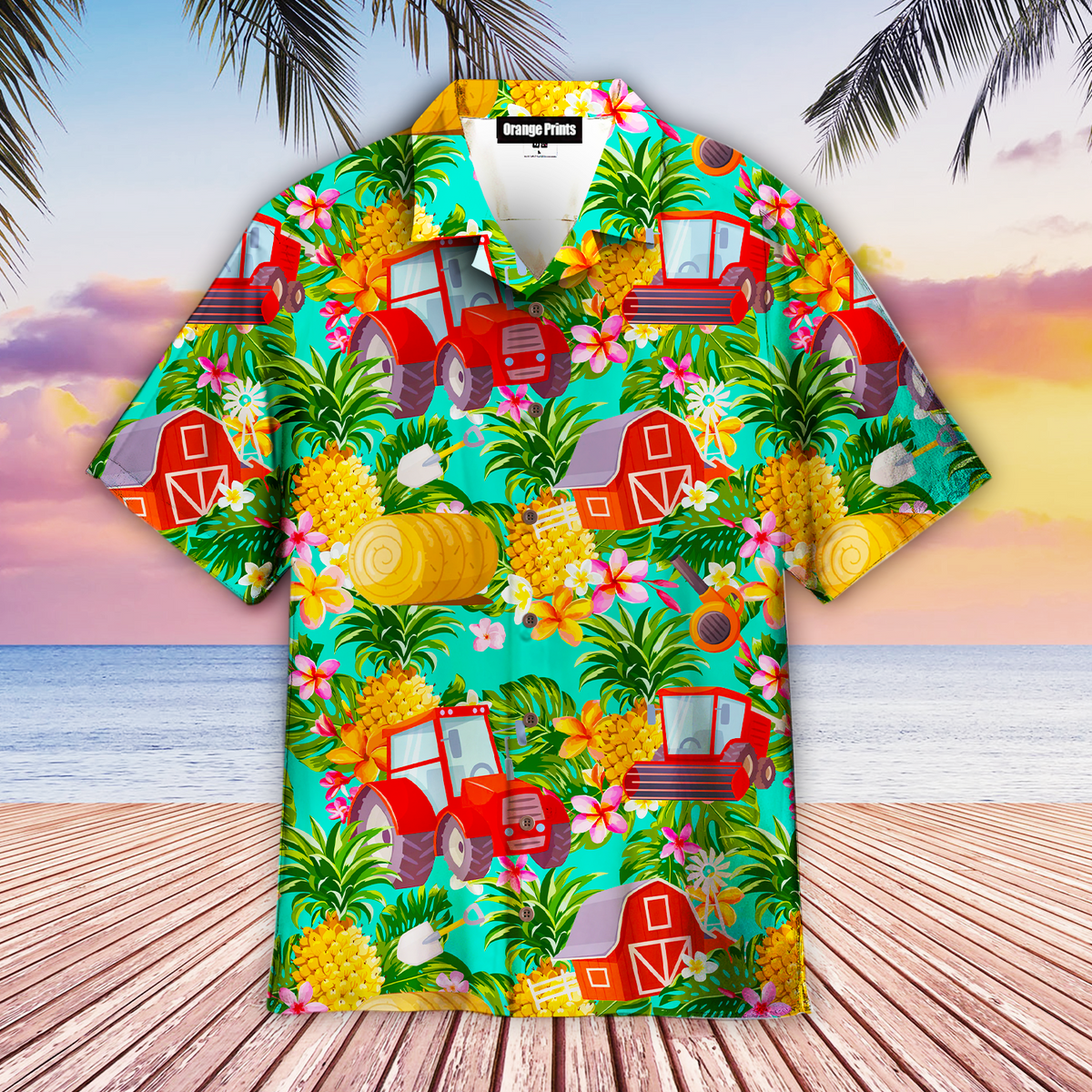 Tropical Pineapple Farmer Hawaiian Shirt - Wonder Print Shop